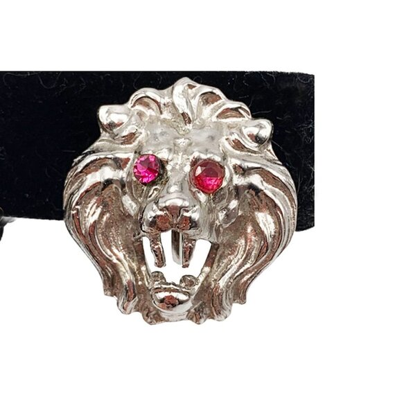 RARE VINTAGE SIGNED CORO Lion's Head Clip On Earrings - Picture 2 of 6